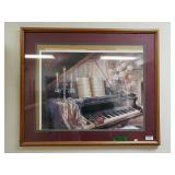 Framed Picture Of Piano