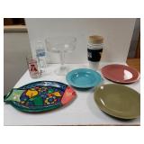 Oversize Stemware, Colored Plates, Decorative