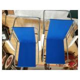 Blue Metal Outdoor Chairs