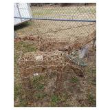 Brown Stick Woven Outdoor Light Up Reindeer