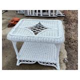Wicker outdoor table