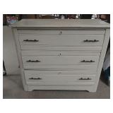3 Drawer White Dresser