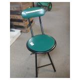 Fold Up Green Padded Chair