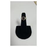 Ladies Sterling Silver Black Star Sapphire Ring -