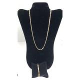 10K Gold Necklace & 14K Gold Bracelet