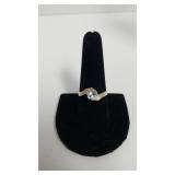 Ladies Sterling Silver Ring W/ Light Blue Stone-