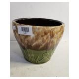 Roseville Green/brown Flower Pot