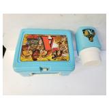 Vintage Plastic A Team Lunch Box & Thermos