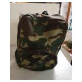 Camouflage Backpacks With Clothes Inside