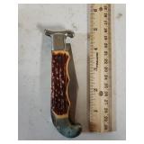 Pocket Knife With Wooden Style Handle