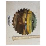 Signed Rose Doster Painting On A Saw Blade