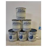 (6) Small Oyster Cans