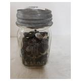 Mason Jar With Buttons