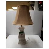 Beige Lamp With Brown Lamp Shade