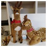 Two Light Up Reindeer