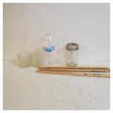 Two Votive Candle Holders,  Mason Jar And 3
