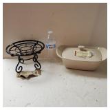 Longaberger Elevated Stand And Small Handled