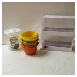 Vegetable Keeper, Tupperware Bowls And Swivel