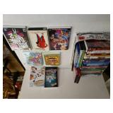 Assorted CDs, Wii Games, VHS Tape