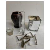 Brown Vase, Glass Square Candle Holder  & More