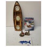 Plastic Decorative Boat(clock, temperature,