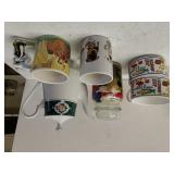 Soup Bowls,  Coffee Mugs, China Pot, Jar Of Yarn