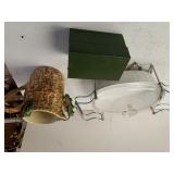 Corning Ware Casserole Dish & Holder, Brown