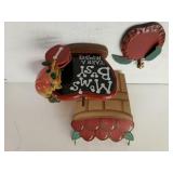 Wooden & Glass Apple Decor