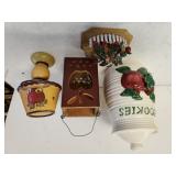 Glass Apple Cookie Jar, Apple Tea Candle Holders,