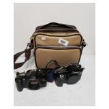 Canon EOS Cameras (2) With Case