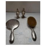 Gorham Sterling Mirror, Brush, Salt/pepper