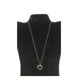 Sterling Silver Heart/Love Necklace - Marked 925