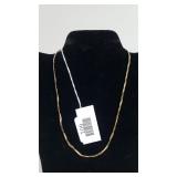 Tri-color Flat Twist Sterling Silver Necklace -