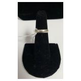 Sterling Silver Wedding Band Style Ring - Marked