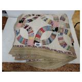 Handmade Wedding Ring Quilt - 72"x 65"