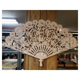 Pink Plastic Fan Wall Decoration