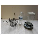 Wire Dove Shaped Basket And Mason Jar Feeder