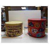 (2) Advertisement Tin Cans