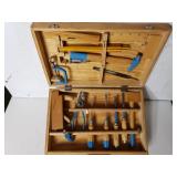 Wood Case With Assorted Tools