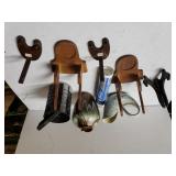 Assorted Wood Plate Display Holders & More
