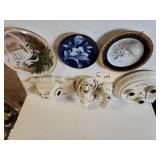 Flowered Light Fixtures & Decorative Plates