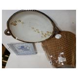 Brown Lampshade, Blue Fish Square Dish & Large