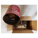 Assorted Clock Works & Container Of Buttons