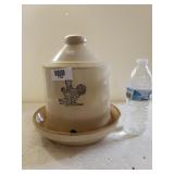 Stoneware Chicken Feeder