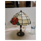 Table Lamp With Poppy Flowers Stained Glass Lamp