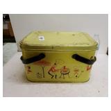 Yellow Tin Picnic Basket