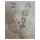 Beveled Glass Decanters