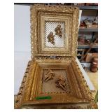 Cherub Gold Framed Wall Art