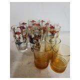 Fowl Inspired Glassware & Golden Juice Glasses