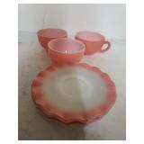Pink Cup & Saucers